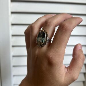 Silver ring with motif